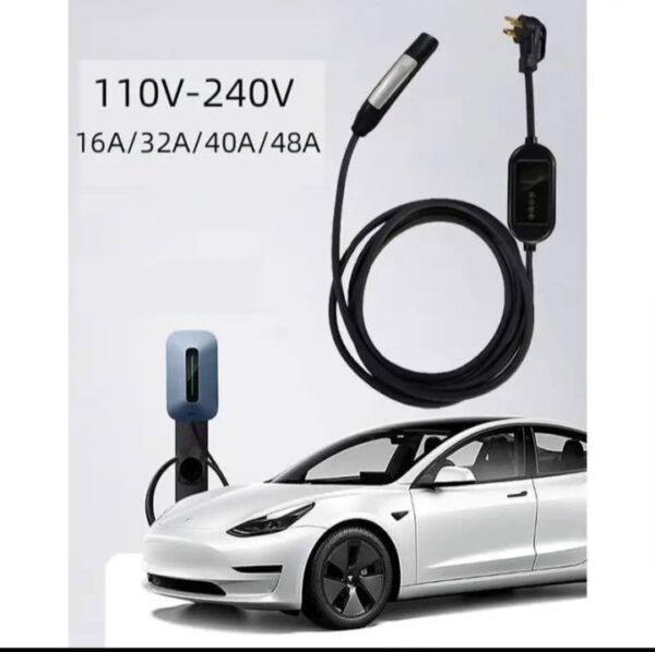 ⁦شاحن سيارة كهربائي محمول متوافق مع سيارات Tesla التي تشحن بالكهرباء 7 كيلو واط – 32 امبير 250 فولت / موديل D16A1⁩ - الصورة ⁦6⁩