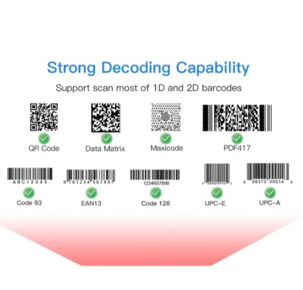 ⁦2D اوكا سكانر باركود مكتبي عالي الجودة لقراءة جميع انواع الباركود & QR / موديل ZM5000⁩ - الصورة ⁦3⁩
