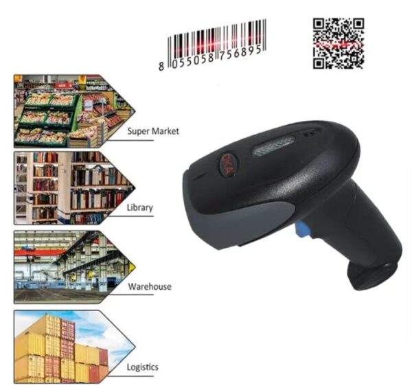⁦OKA سكانر باركود & QR Code ليزر وايرلس عالي الجودة – 1D / موديل BV50⁩ - الصورة ⁦5⁩