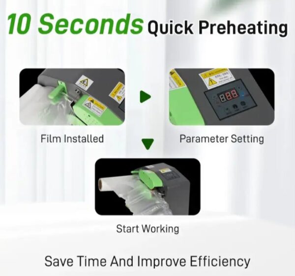 ⁦الة تصنيع البابلز والاكياس الفقاعية الهوائية عالية السرعة والجودة مع رول اكياس هدية مع المنتج / موديل C10⁩ - الصورة ⁦7⁩