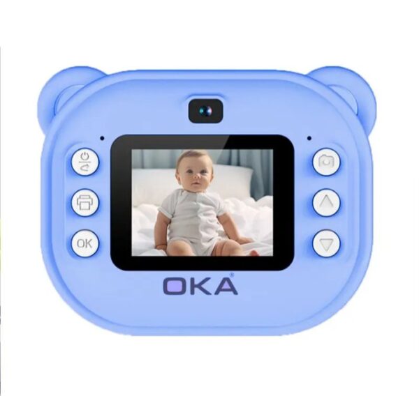 ⁦اوكا كاميرا طباعة صور فورية مع طابعة حرارية للاطفال- موديل JK10 / لون ازرق⁩ - الصورة ⁦3⁩