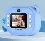 ⁦اوكا كاميرا طباعة صور فورية مع طابعة حرارية للاطفال- موديل JK10 / لون ازرق⁩ - الصورة ⁦2⁩