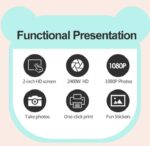 ⁦اوكا كاميرا طباعة صور فورية مع طابعة حرارية للاطفال- موديل JK10 / لون ازرق⁩ - الصورة ⁦5⁩