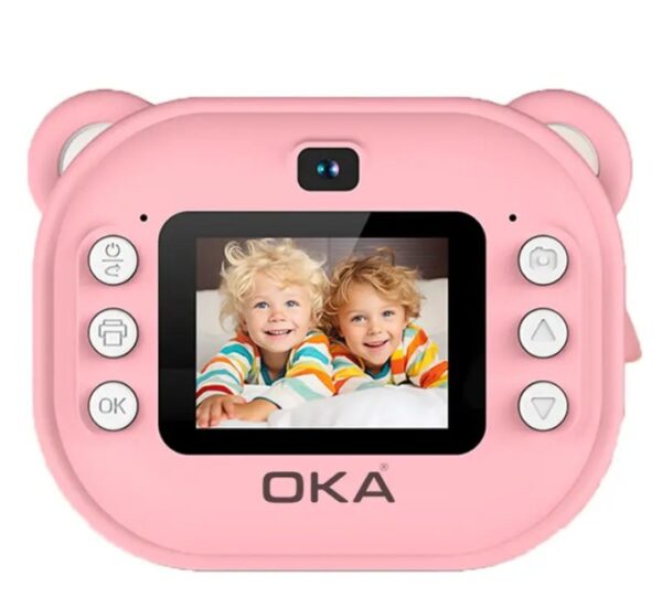 ⁦اوكا كاميرا طباعة صور فورية مع طابعة حرارية للاطفال- موديل JK10 / لون وردي⁩ - الصورة ⁦4⁩