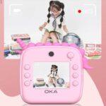 ⁦اوكا كاميرا طباعة صور فورية مع طابعة حرارية للاطفال- موديل JK20 / لون وردي⁩ - الصورة ⁦3⁩