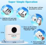 ⁦طابعة حرارية محمولة وايرلس للاطفال لطابعة الرسومات والصور – طابعة ملصقات حرارية صغيرة – تعمل من خلال الابلكيشن / موديل BVV10 – لون ابيض⁩ - الصورة ⁦2⁩