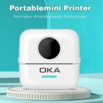 طابعة حرارية محمولة وايرلس للاطفال لطابعة الرسومات والصور – طابعة ملصقات حرارية صغيرة – تعمل من خلال الابلكيشن / موديل BVV10 – لون ابيض