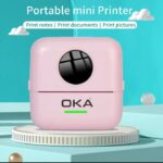 طابعة حرارية محمولة وايرلس للاطفال لطابعة الرسومات والصور – طابعة ملصقات حرارية صغيرة – تعمل من خلال الابلكيشن / موديل BVV10 – لون وردي