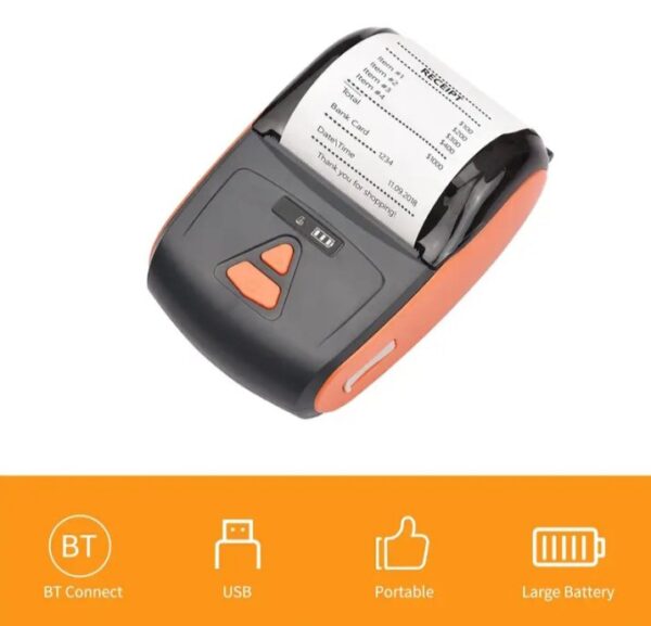 ⁦طابعة حرارية وايرلس يدوية تعمل من خلال الابلكيشن او البلوتوث او الكمبيوتر او لاب توب / موديل PT-220⁩ - الصورة ⁦8⁩