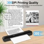 ⁦طابعة نقل حراري صغيرة محمولة بحجم A4 مزودة بشريط كربوني، وطباعة بتقنية البلوتوث، / موديل XL-P808⁩ - الصورة ⁦6⁩