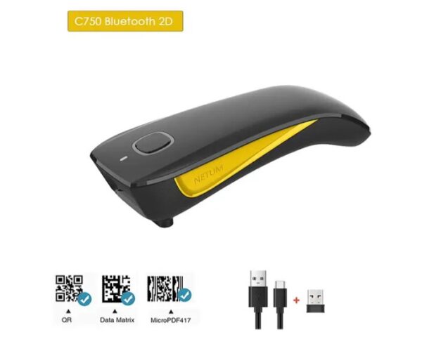 ⁦ماسح الباركود اللاسلكي من NETUM – قابل لإعادة الشحن – موديل C750⁩ - الصورة ⁦2⁩
