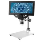 ميكروسكوب رقمي G1200 بدقة 12 ميجابكسل مع شاشة LCD مقاس 7 بوصات – تكبير حتى 1200x | مع حامل من خليط معدني من الالومنيوم مثالي لفحص الإلكترونيات واللحام الدقيقة
