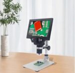 ⁦ميكروسكوب رقمي G1200 بدقة 12 ميجابكسل مع شاشة LCD مقاس 7 بوصات – تكبير حتى 1200x | مع حامل من خليط معدني من الالومنيوم مثالي لفحص الإلكترونيات واللحام الدقيقة⁩ - الصورة ⁦6⁩