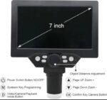 ⁦ميكروسكوب رقمي G1200 بدقة 12 ميجابكسل مع شاشة LCD مقاس 7 بوصات – تكبير حتى 1200x | مع حامل من خليط معدني من الالومنيوم مثالي لفحص الإلكترونيات واللحام الدقيقة⁩ - الصورة ⁦3⁩