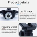 ⁦ميكروسكوب رقمي G1200 بدقة 12 ميجابكسل مع شاشة LCD مقاس 7 بوصات – تكبير حتى 1200x | مع حامل من خليط معدني من الالومنيوم مثالي لفحص الإلكترونيات واللحام الدقيقة⁩ - الصورة ⁦2⁩