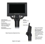 ⁦ميكروسكوب رقمي G1200 بدقة 12 ميجابكسل مع شاشة LCD مقاس 7 بوصات – تكبير حتى 1200x | مع حامل من خليط معدني من الالومنيوم مثالي لفحص الإلكترونيات واللحام الدقيقة⁩ - الصورة ⁦10⁩
