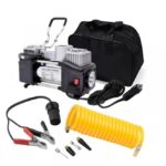 منفاخ هواء 2 سلندر مزود بكشاف اضاءة – لاطارات السيارات والدراجات والكرات و الاطواق العائمة يعمل علي ولاعة السيارة أو البطارية -Dc 12V -AC 628A