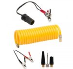 ⁦منفاخ هواء 2 سلندر مزود بكشاف اضاءة – لاطارات السيارات والدراجات والكرات و الاطواق العائمة يعمل علي ولاعة السيارة أو البطارية -Dc 12V -AC 628A⁩ - الصورة ⁦8⁩