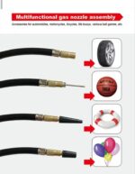 ⁦منفاخ هواء 2 سلندر مزود بكشاف اضاءة – لاطارات السيارات والدراجات والكرات و الاطواق العائمة يعمل علي ولاعة السيارة أو البطارية -Dc 12V -AC 628A⁩ - الصورة ⁦2⁩