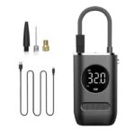 منفاخ ومضخة هواء محمولة لاسلكية يعمل بدون وصلات ” وايرلس ” 50 واط – بطارية 4000 مللي اميبر / موديل CZK-3668 – لون اسود