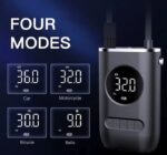 ⁦منفاخ ومضخة هواء محمولة لاسلكية يعمل بدون وصلات ” وايرلس ” 50 واط – بطارية 4000 مللي اميبر / موديل CZK-3668 – لون اسود⁩ - الصورة ⁦2⁩