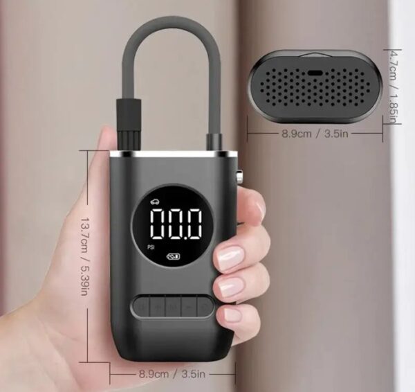 ⁦منفاخ ومضخة هواء محمولة لاسلكية يعمل بدون وصلات ” وايرلس ” 50 واط – بطارية 4000 مللي اميبر / موديل CZK-3668 – لون اسود⁩ - الصورة ⁦6⁩