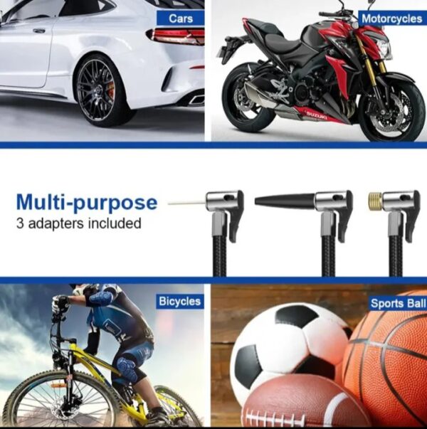 ⁦منفاخ ومضخة هواء محمولة لاسلكية يعمل بدون وصلات ” وايرلس ” 50 واط – بطارية 4000 مللي اميبر / موديل CZK-3668 – لون اسود⁩ - الصورة ⁦7⁩