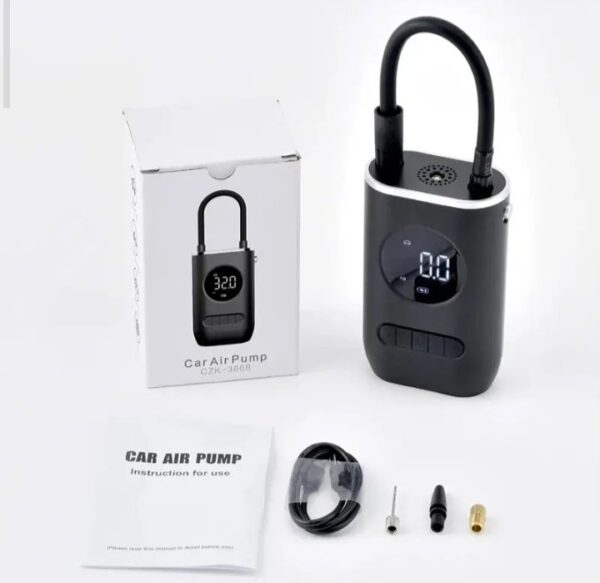 ⁦منفاخ ومضخة هواء محمولة لاسلكية يعمل بدون وصلات ” وايرلس ” 50 واط – بطارية 4000 مللي اميبر / موديل CZK-3668 – لون اسود⁩ - الصورة ⁦3⁩
