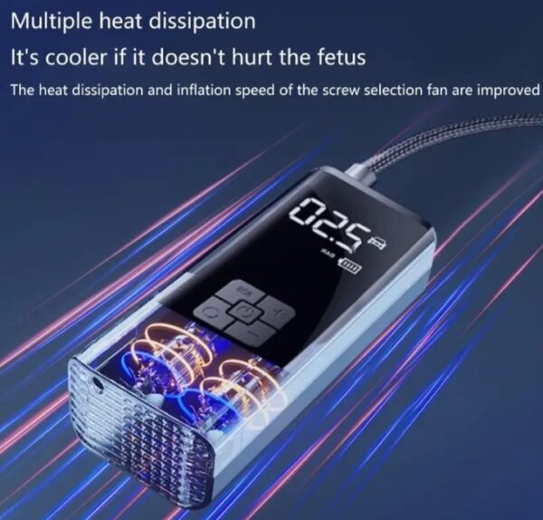 ⁦كمبروسور ومضخة هواء لاسلكية للسيارات والدراجات الهوائية والنارية / موديل BXX20⁩ - الصورة ⁦2⁩