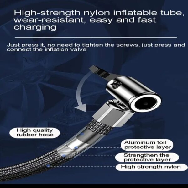 ⁦كمبروسور ومضخة هواء لاسلكية للسيارات والدراجات الهوائية والنارية / موديل BXX10⁩ - الصورة ⁦5⁩