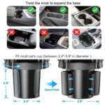 ⁦حامل أكواب للسيارة بالاضافة الي 1 فتحة كوب صغيرة وفتحة اكواب كبيرة وحامل موبايل/ موديل A02⁩ - الصورة ⁦3⁩