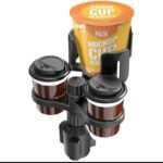 حامل أكواب للسيارة بالاضافة الي 2 فتحة كوب صغيرة وفتحة اكواب كبيرة وحامل موبايل/ موديل CUP-B03