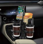 ⁦حامل أكواب للسيارة بالاضافة الي 2 فتحة كوب صغيرة وفتحة اكواب كبيرة وحامل موبايل/ موديل CUP-B04⁩ - الصورة ⁦3⁩