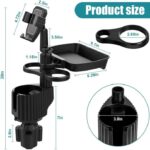 ⁦حامل أكواب للسيارة بالاضافة الي 2 فتحة كوب صغيرة وفتحة اكواب كبيرة بالأضافة الي حامل موبايل / موديل CUP-A04⁩ - الصورة ⁦2⁩