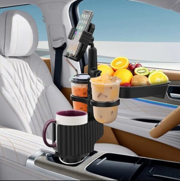 ⁦حامل أكواب للسيارة بالاضافة الي 2 فتحة كوب صغيرة وفتحة اكواب كبيرة بالأضافة الي حامل موبايل / موديل CUP-A04⁩ - الصورة ⁦6⁩