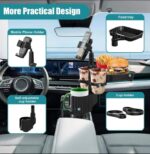 ⁦حامل أكواب للسيارة بالاضافة الي 2 فتحة كوب صغيرة وفتحة اكواب كبيرة بالأضافة الي حامل موبايل / موديل CUP-A04⁩ - الصورة ⁦8⁩