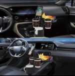 ⁦حامل أكواب للسيارة بالاضافة الي 2 فتحة كوب صغيرة وفتحة اكواب كبيرة بالأضافة الي حامل موبايل / موديل CUP-A04⁩ - الصورة ⁦4⁩