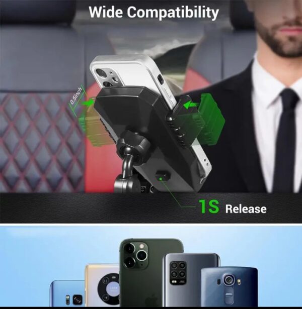 ⁦حامل أكواب للسيارة مزود بحامل للموبايل وصينية طعام دوارة قابلة للفصل بالاضافة الي 2 فتحة كوب صغيرة وفتحة اكواب كبيرة / موديل CUP-A06⁩ - الصورة ⁦5⁩