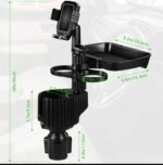 ⁦حامل أكواب للسيارة مزود بحامل للموبايل وصينية طعام دوارة قابلة للفصل بالاضافة الي 2 فتحة كوب صغيرة وفتحة اكواب كبيرة / موديل CUP-A06⁩ - الصورة ⁦2⁩