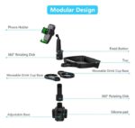 ⁦حامل أكواب للسيارة مزود بحامل للموبايل وصينية طعام دوارة قابلة للفصل بالاضافة الي 2 فتحة كوب صغيرة وفتحة اكواب كبيرة / موديل CUP-B06⁩ - الصورة ⁦5⁩