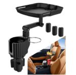 حامل أكواب للسيارة مزود بصينية طعام دوارة قابلة للفصل / موديل CUP-A01