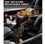 ⁦حامل أكواب للسيارة مزود بصينية طعام دوارة قابلة للفصل / موديل CUP-A01⁩ - الصورة ⁦7⁩