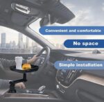 ⁦حامل أكواب للسيارة مزود بصينية طعام دوارة قابلة للفصل / موديل CUP-B01⁩ - الصورة ⁦6⁩