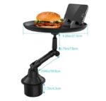 حامل أكواب للسيارة مزود بصينية طعام دوارة قابلة للفصل / موديل CUP-C01