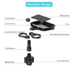 ⁦حامل أكواب للسيارة مزود بصينية طعام دوارة قابلة للفصل بالاضافة الي 2 فتحة كوب صغيرة / موديل CUP-B05⁩ - الصورة ⁦3⁩