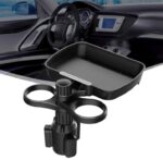 ⁦حامل أكواب للسيارة مزود بصينية طعام دوارة قابلة للفصل بالاضافة الي 2 فتحة كوب صغيرة / موديل CUP-B05⁩ - الصورة ⁦4⁩