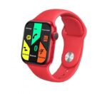 FR99 Pluse ساعة ذكية 44MM-SERIES 6 شاشة تتش بالكامل جميع زراير الساعة تعمل  مع 2 سوار قماش و سيليكون تدعم اللغة العربية ومتوافقة مع  Android و IOS لون أحمر