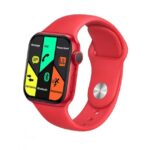 FR99 Pluse ساعة ذكية 44MM-SERIES 6 شاشة تتش بالكامل جميع زراير الساعة تعمل  مع 2 سوار قماش و سيليكون تدعم اللغة العربية ومتوافقة مع  Android و IOS لون أحمر