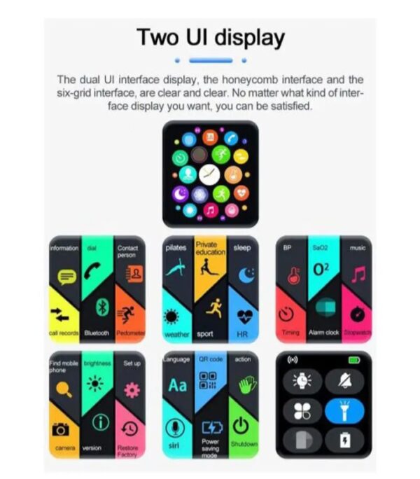 ⁦FR99 Pluse ساعة ذكية 44MM-SERIES 6 شاشة تتش بالكامل جميع زراير الساعة تعمل  مع 2 سوار قماش و سيليكون تدعم اللغة العربية ومتوافقة مع  Android و IOS لون أحمر⁩ - الصورة ⁦4⁩