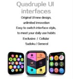 ⁦FR99 Pluse ساعة ذكية 44MM-SERIES 6 شاشة تتش بالكامل جميع زراير الساعة تعمل  مع 2 سوار قماش و سيليكون تدعم اللغة العربية ومتوافقة مع  Android و IOS لون أزرق⁩ - الصورة ⁦2⁩